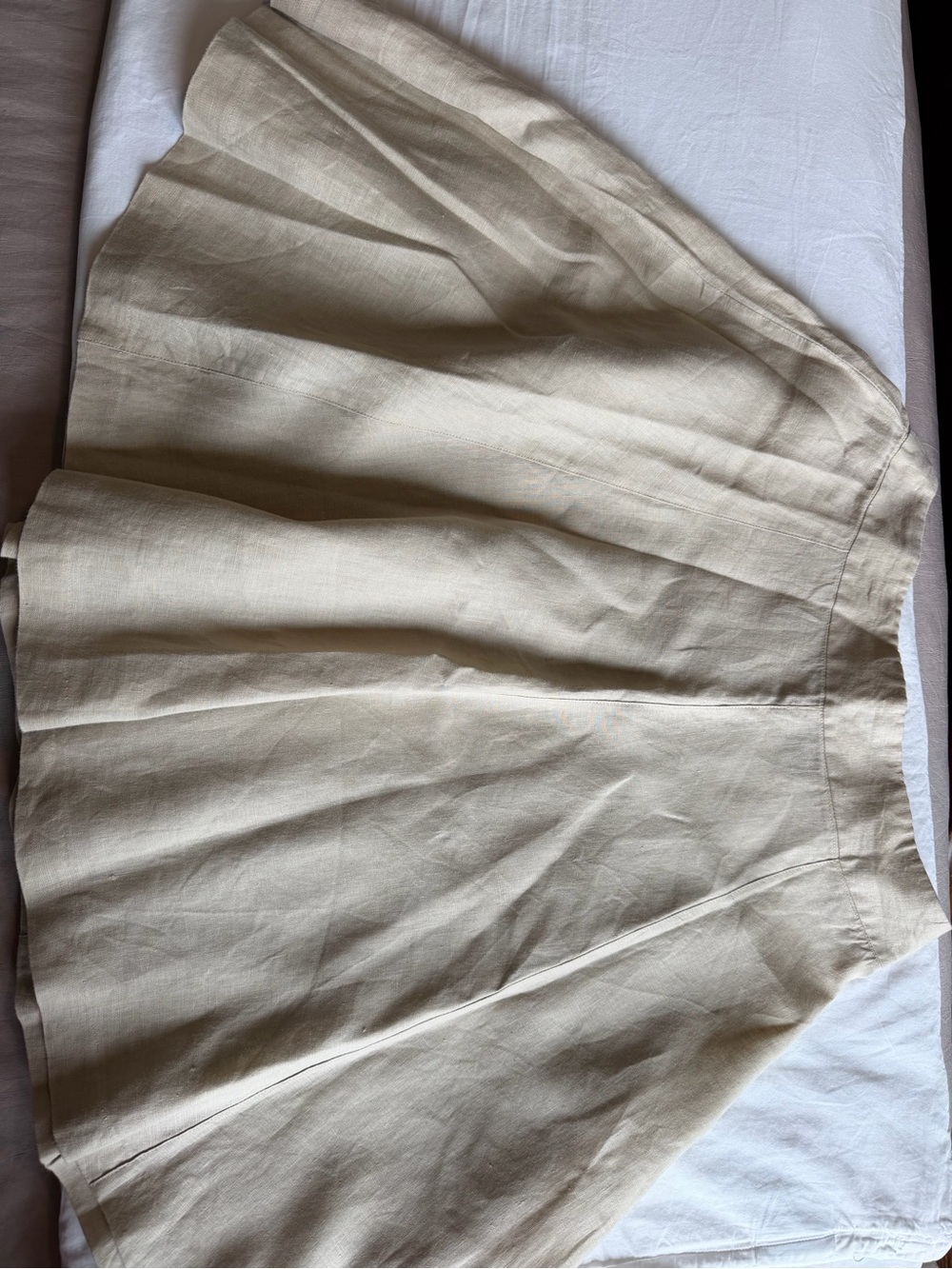 Grace Elements Light Beige Linen Circle Skirt